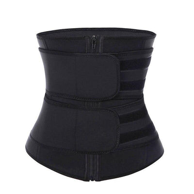 BellesSilhouettes™ Ceinture brûle graisse 100% Latex Noir - BellesSilhouettes